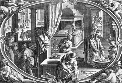 Winter, engraved by Philip Galle, c.1580 by Jan van der Straet